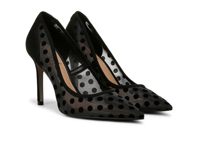 Sam Edelman Women's Hazel Mesh Pump Black Polka Dot 7 Medium - Image 5