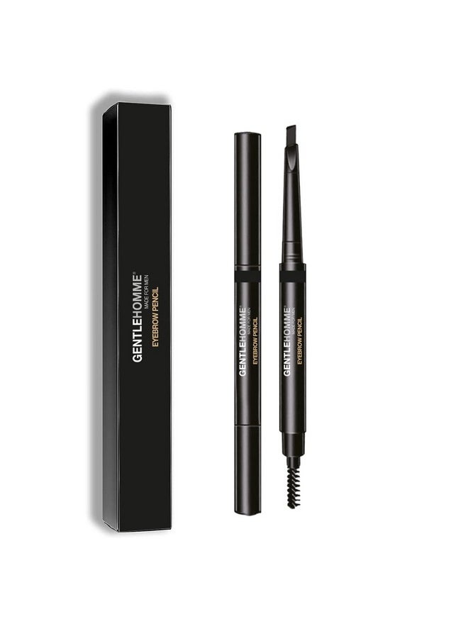 Mens Eyebrow Pencil Black Easily Shape Define Fill Eyebrows And Beard 2 In 1 Brush And Ultra Thin Pencil Waterproof Smudge Proof Sweatproof Durable And Long Lasting (Black)