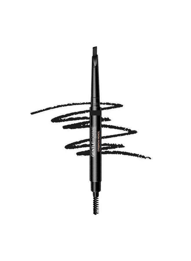 Mens Eyebrow Pencil Black Easily Shape Define Fill Eyebrows And Beard 2 In 1 Brush And Ultra Thin Pencil Waterproof Smudge Proof Sweatproof Durable And Long Lasting (Black)