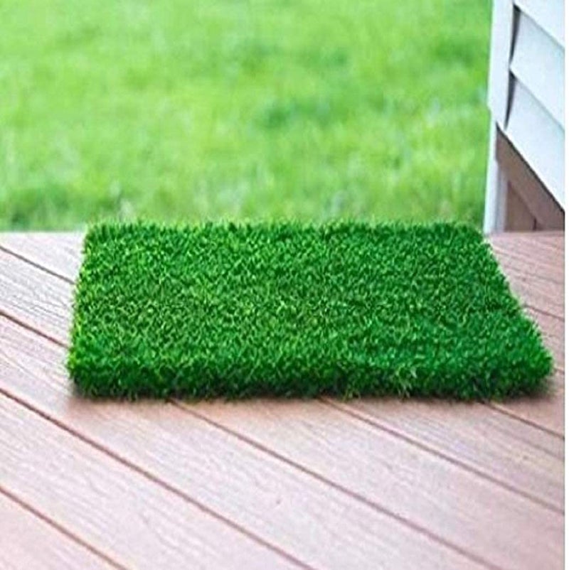 BLISSBORN Artificial Grass Mats Carpet for Balcony for Home DecorationPet Dog Potty Mat Floor Mat for Living Room Bedroom OfficeSummer Use Size 37 55 cm Green Color