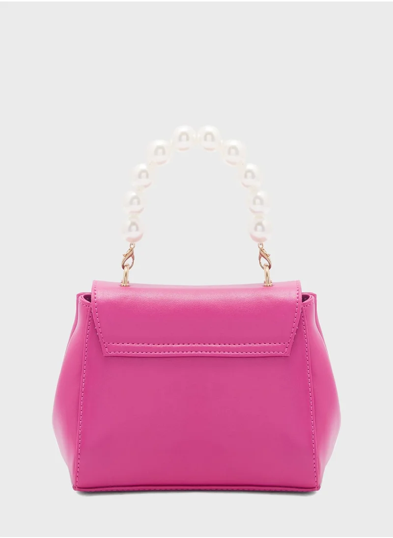 ELLA Satchel Bag With Pearl Handle
