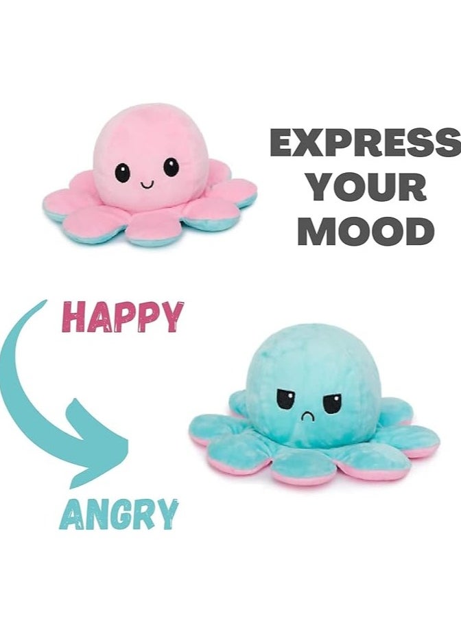 Generic - Toy Octopus Plushie Reversible Soft Toys for Kids | Plush Soft Toys for Baby Boys and Girls | Octopus Soft Toy for Kids Gift Birthday -22cm (Random Color) - Image 1
