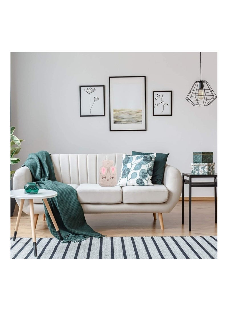 Warm Your Winter Plush Rabbit Hot Water Bottle Handy for Pain Relief Cramps and Aches in Beige - Image 5