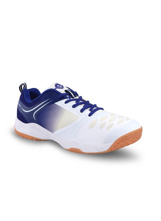 Nivia HY-Court 2.0 Badminton Shoes for Men | Unmatched Court Performance | Ideal for Padel and Pickleball | Non-Marking Shoes for Superior Grip | Unlock Your Full Potential | (White/Blue) | Size UK03 - pzsku/ZC4C64FE891765E266B1DZ/45/_/1740982888/defc6f61-a832-4cca-acdf-6fdc1b0db8bd