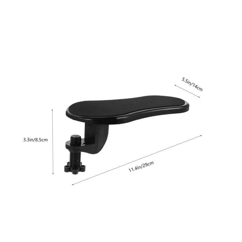 Adjustable Ergonomic Computer Armrest Wrist Rest Pad Rotatable Mouse Support Black - Image 3