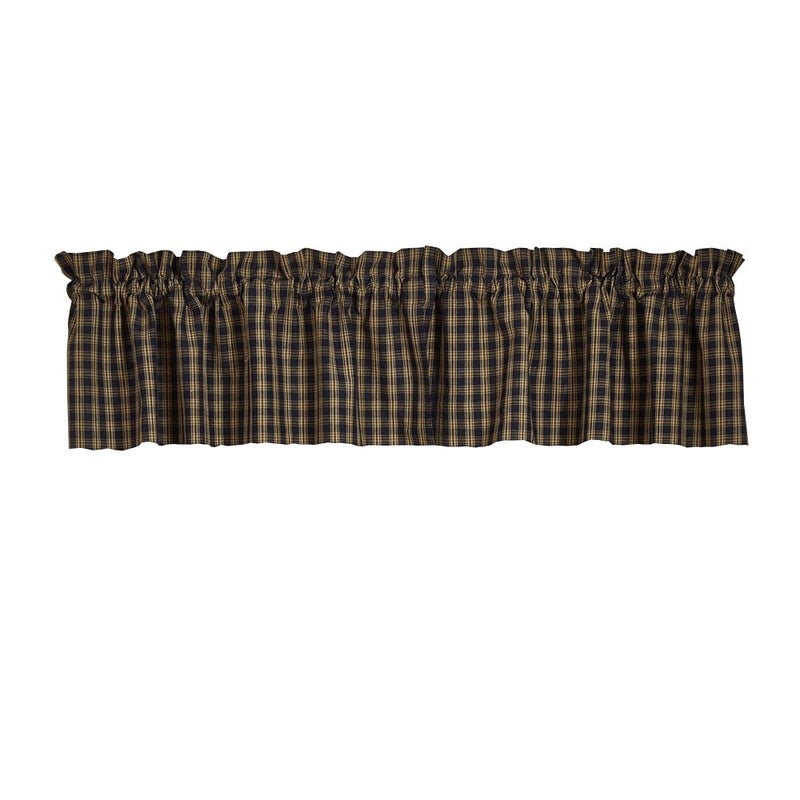Park Designs Farmhouse Kitchen Valances for Windows - Sturbridge Navy | Fall Decor Window Valance Curtain | Plaid Curtain Windows | 72"x14" - Image 1