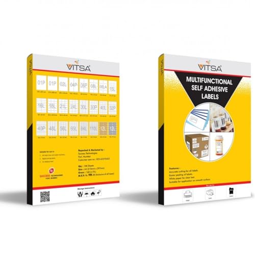 VITSA Easy Ship Label Sticky Labels - Pack of 100 Sheets (A4 Size) (Carton Pack with Instructions on The Back) - Image 2