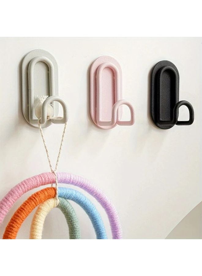 خطاف حائط أرجواني بدون حفر لتعليق المعاطف والمفاتيح، سهل التثبيت لتوفير مساحة التخزين - Image 2