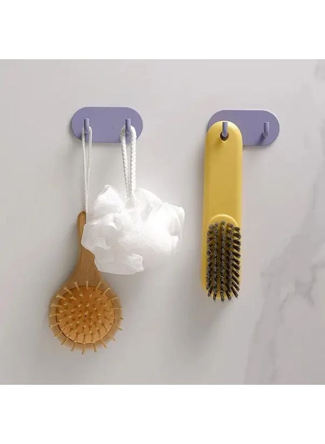 خطاف حائط أرجواني بدون حفر لتعليق المعاطف والمفاتيح، سهل التثبيت لتوفير مساحة التخزين - Image 5