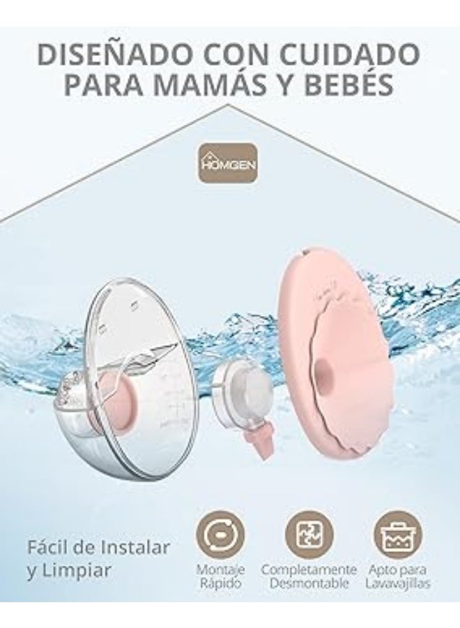 مضخة ثدي كهربائية بدون استخدام اليدين، قابلة للارتداء، مضخات رضاعة طبيعية لاسلكية، درجة المستشفى، هادئة، مضادة للتسرب، مع بث صوتي، تدفئة، 4 أوضاع، 12 مستوى شفط مزدوج - Image 4