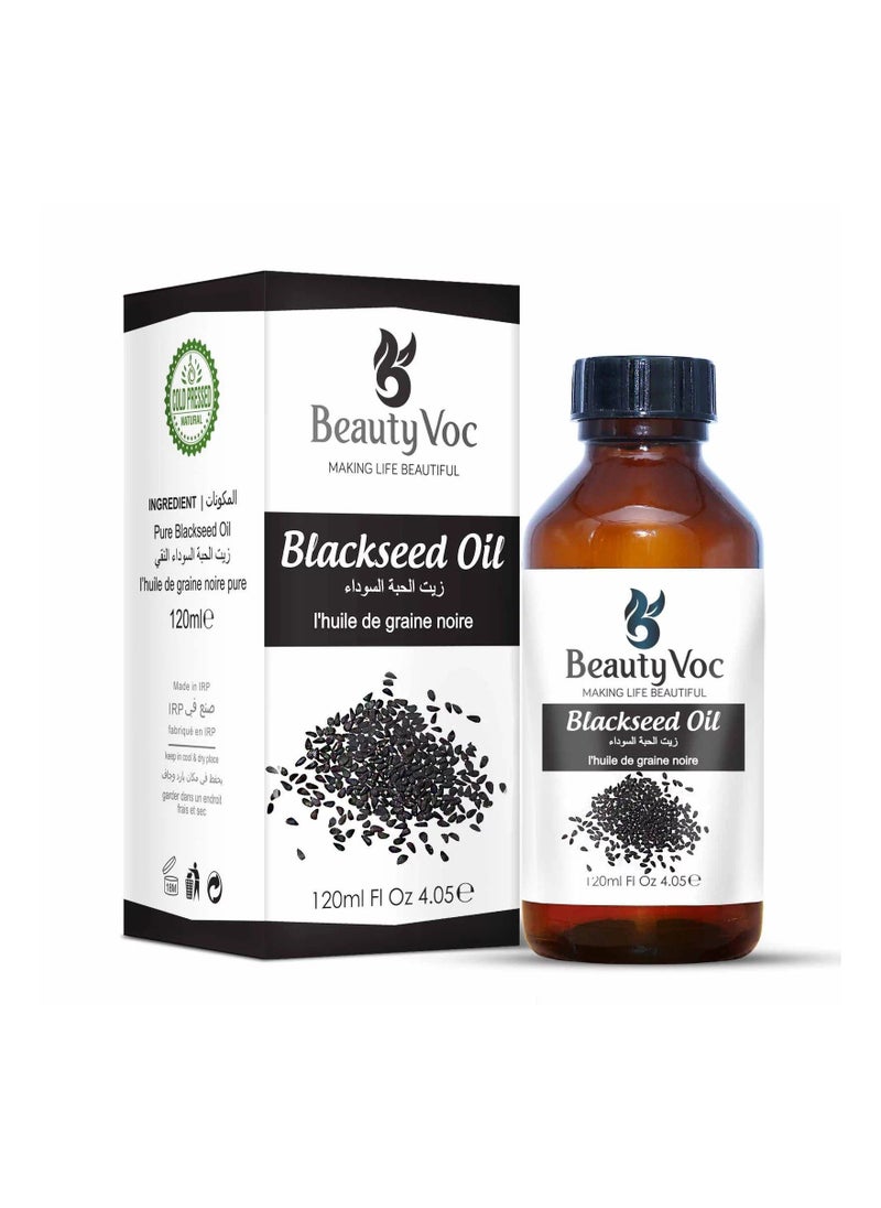 BEAUTY VOC Blackseed Oil, Enriched with Antioxidants, Vitamins, and Essential Fatty Acids for a Radiant Beauty Elixir, Nourish, Hydrate, and Revitalize Your Skin for a Youthful Glow and Reduced Fine Lines, 120ml  - Image 2