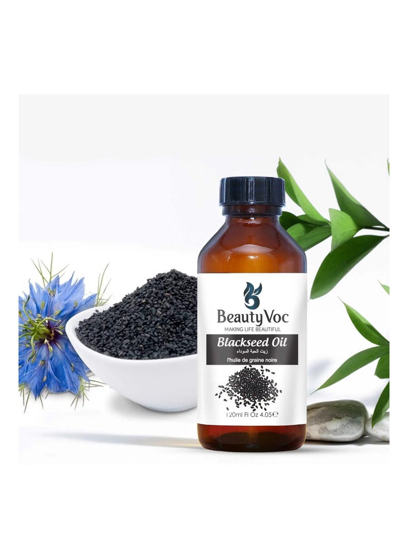 BEAUTY VOC Blackseed Oil, Enriched with Antioxidants, Vitamins, and Essential Fatty Acids for a Radiant Beauty Elixir, Nourish, Hydrate, and Revitalize Your Skin for a Youthful Glow and Reduced Fine Lines, 120ml  - Image 3
