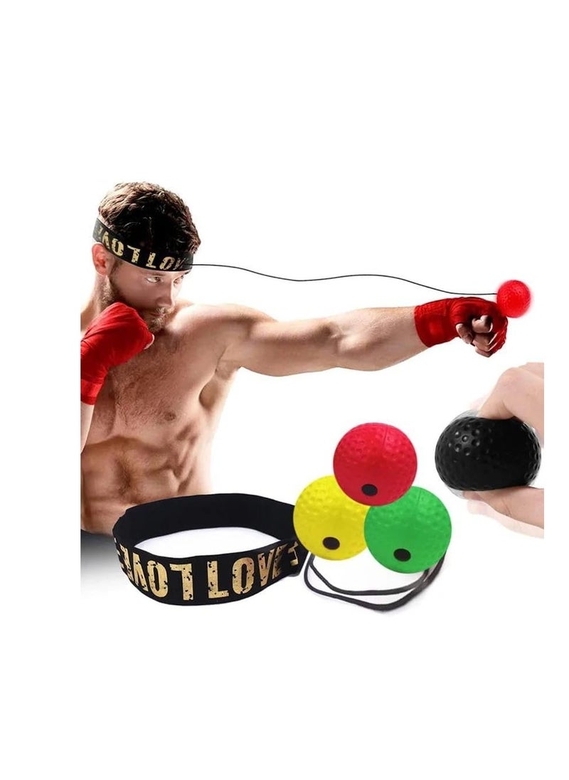 SportQ - SportQ Reflex Boxing Ball, Speed ​​Boxing Ball with Adjustable Head Strap, Portable Boxing Equipment for Home Training to Improve Speed ​​Response Effect, Hand-Eye Training, Materials-Multiple Colors - Image 1