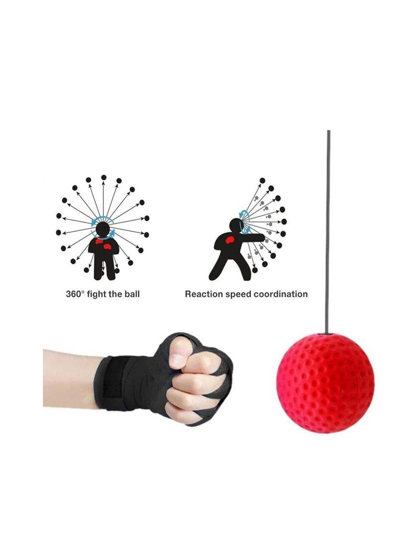 SportQ - SportQ Reflex Boxing Ball, Speed ​​Boxing Ball with Adjustable Head Strap, Portable Boxing Equipment for Home Training to Improve Speed ​​Response Effect, Hand-Eye Training, Materials-Multiple Colors - Image 1