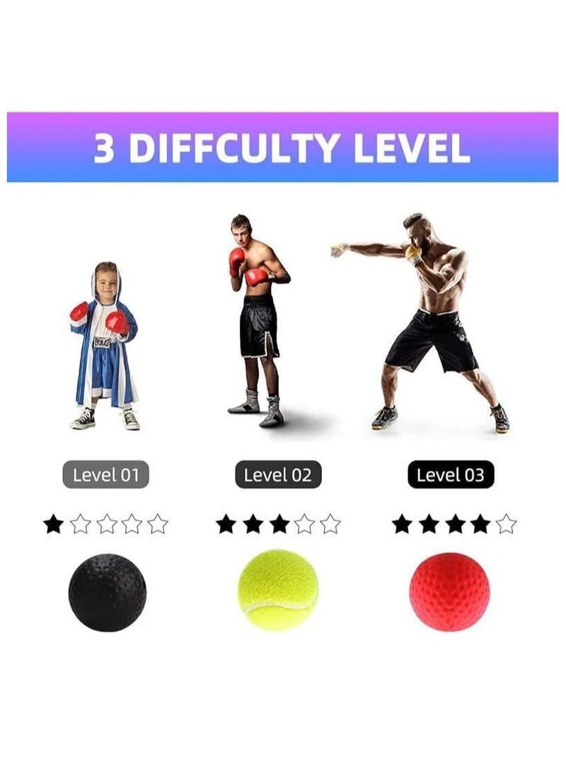 SportQ - SportQ Reflex Boxing Ball, Speed ​​Boxing Ball with Adjustable Head Strap, Portable Boxing Equipment for Home Training to Improve Speed ​​Response Effect, Hand-Eye Training, Materials-Multiple Colors - Image 1