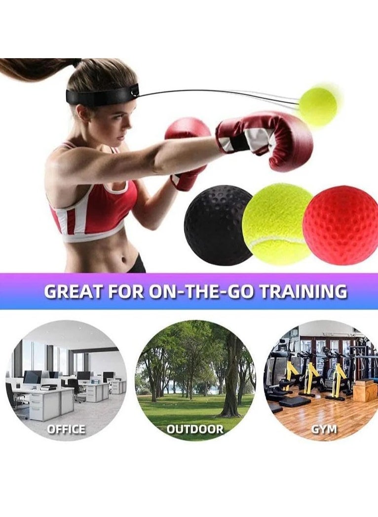 SportQ - SportQ Reflex Boxing Ball, Speed ​​Boxing Ball with Adjustable Head Strap, Portable Boxing Equipment for Home Training to Improve Speed ​​Response Effect, Hand-Eye Training, Materials-Multiple Colors - Image 1