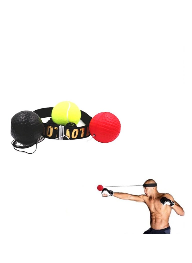 SportQ - SportQ Reflex Boxing Ball, Speed ​​Boxing Ball with Adjustable Head Strap, Portable Boxing Equipment for Home Training to Improve Speed ​​Response Effect, Hand-Eye Training, Materials-Multiple Colors - Image 1