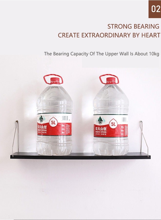 OASIS DESERT 3 Pcs Set of Floating Shelves for Wall Decor Wall Shelves for Bedroom Storage Large Deep Wall Mounted Shelves for  Bathroom Towels Laundry Living Room Kitchen Closet (30CM, 60CM, 90CM) - Image 5