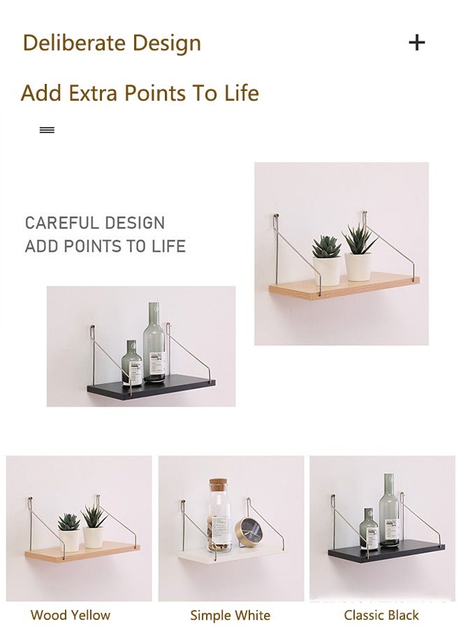 OASIS DESERT 3 Pcs Set of Floating Shelves for Wall Decor Wall Shelves for Bedroom Storage Large Deep Wall Mounted Shelves for  Bathroom Towels Laundry Living Room Kitchen Closet (30CM, 60CM, 90CM) - Image 4