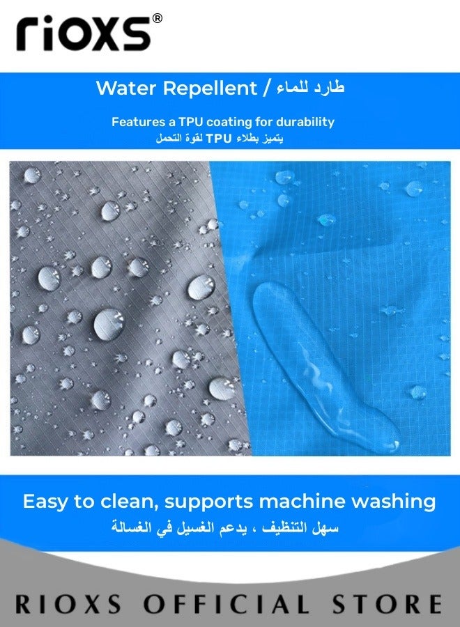 RIOXS Beach Blanket,  Nylon Waterproof Sandproof Beach Mat, 210x200cm Foldable Quick Drying Outdoor Picnic Mat for Outdoor Camping Picnic Travel and Beaches, Lightweight Camping Ground Cover for Tent Footprint, Portable Foldable Blanket for Car Trunk - Image 3