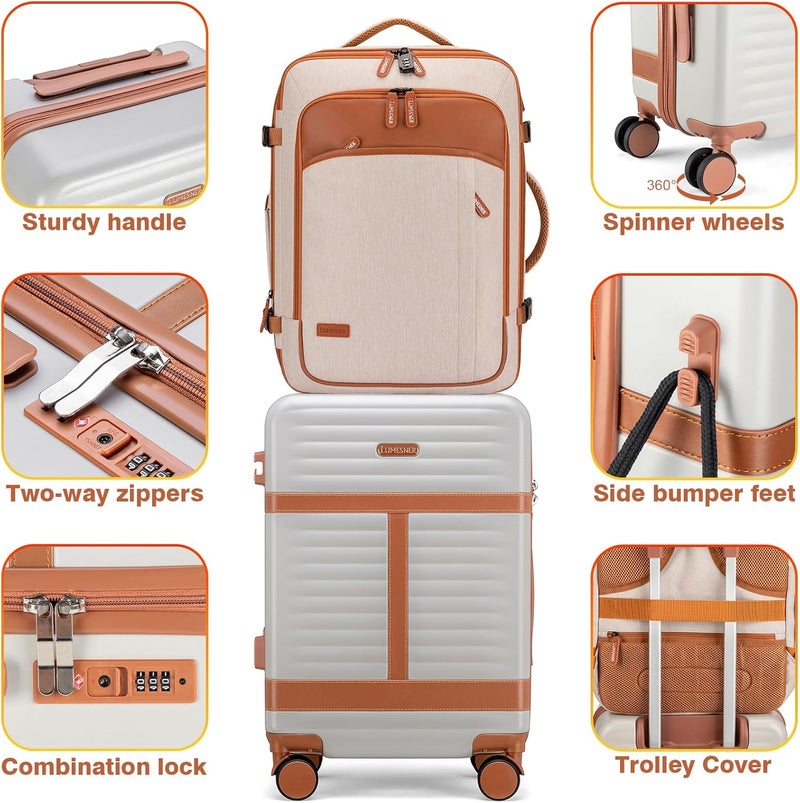 Lumesner Unisex Lumesner Travel Bussiness Laptop Backpack Carry on backpack,Travel backpack - Image 2