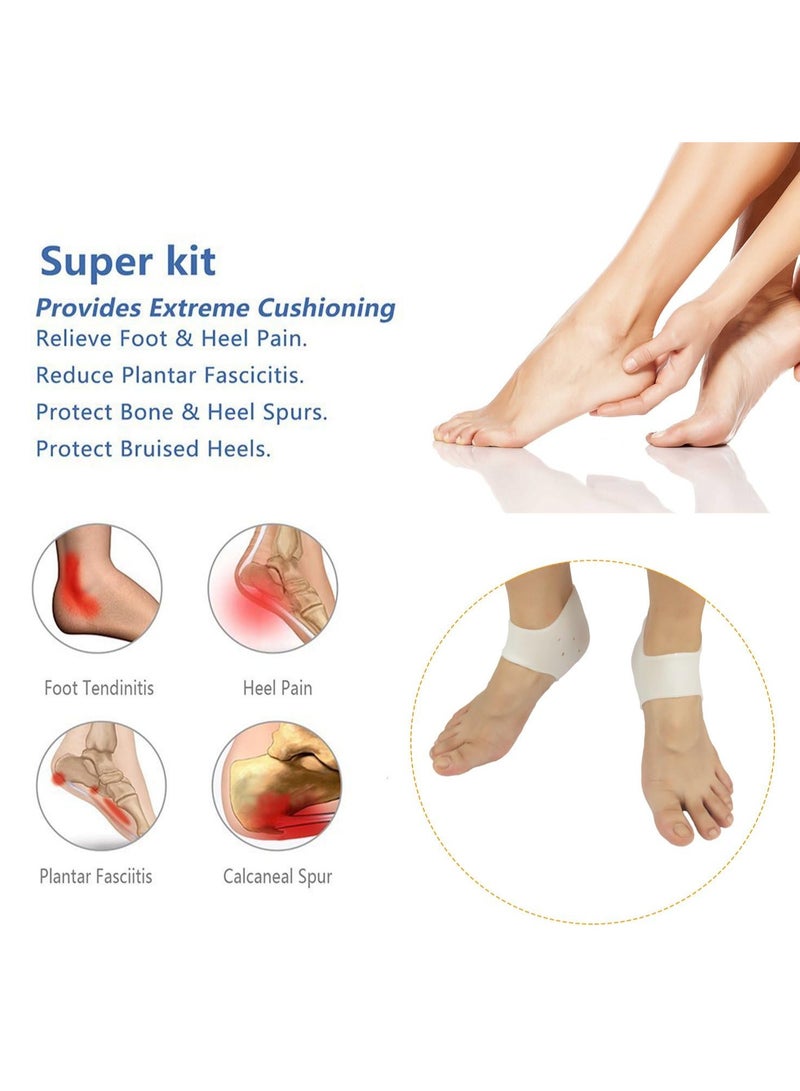 Generic 2-Piece Silicone Moisturizing Gel Heel Socks - Image 4