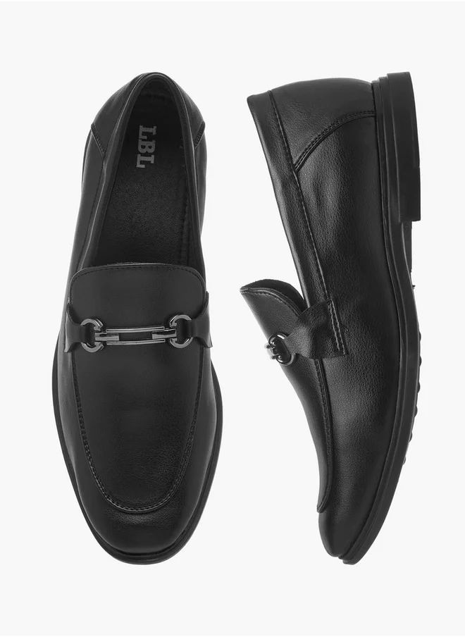ال بي ال من شو اكسبرس Men's Metal Accent Slip-On Loafers