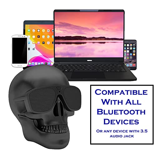 Dubbs Hardware Skull Speaker Portable Wireless Cool Bluetooth Speaker - Great Audio and Stereo Quality - Makes a Spooky Addition to Your Halloween Decorations! - Image 3