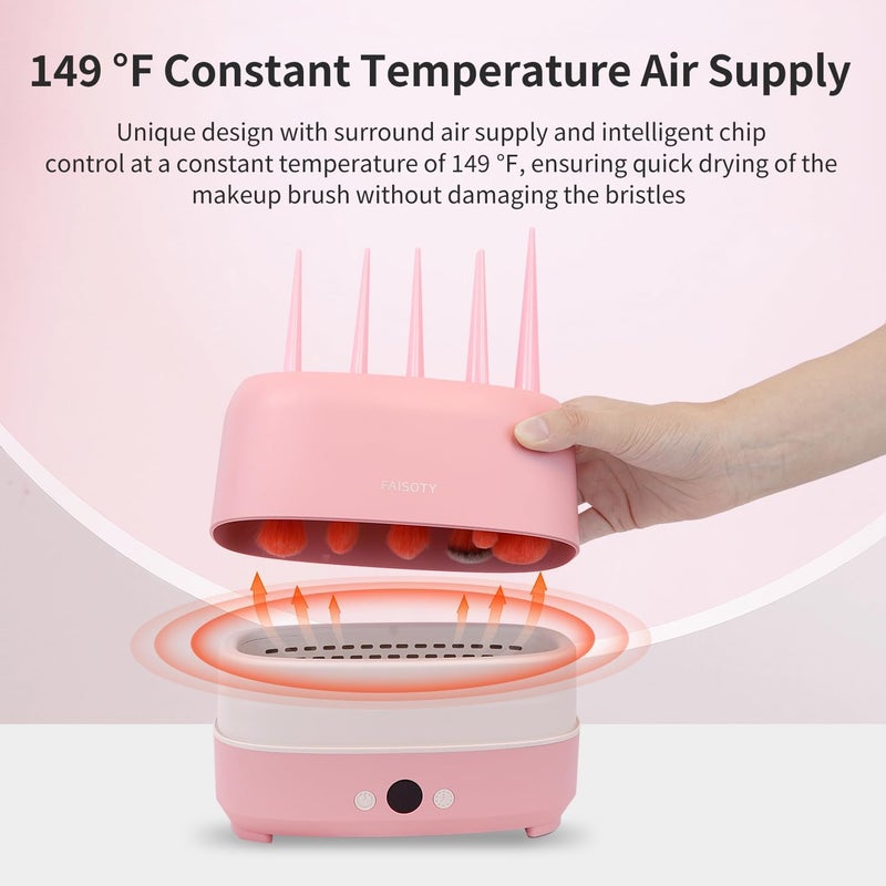 Furret Upgraded Makeup Brushes Dryer Electric Cosmetic Automatic Brush Drying Machine No Harmful for Bristles with ThermoControl 12 Various Hole Compatible with 98 Makeup Brush - Image 4