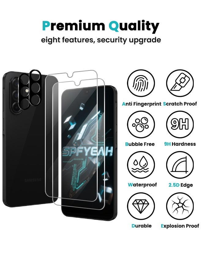 SPFYEAH [2+2 Pack] Samsung Galaxy A26 HD Screen Protector with Camera Lens Protector, [9H Hardness][Touch Sensitive][Anti Scratch][Bubble Free][Case Friendly] Protector Set for Samsung Galaxy A26 6.7 inch (Boxed, 2+2 PCS) - Image 4
