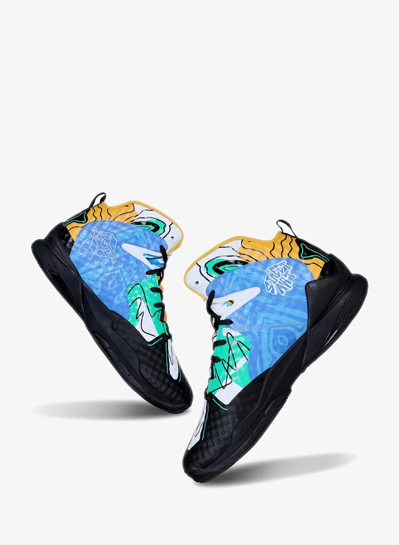 Nivia  Street Art Basketball Jersey Set with Shoes and Basketball - Size M, Size 8  | Best Price UAE