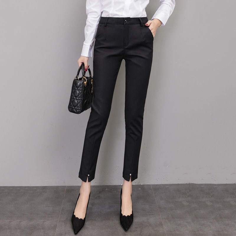 Fabric Upgraded Split Trousers Women'S Ankle-Length Pants Women'S Trousers Women'S Trousers Spring Summer Autumn Pants Harlan Casual Pants Women - Image 1