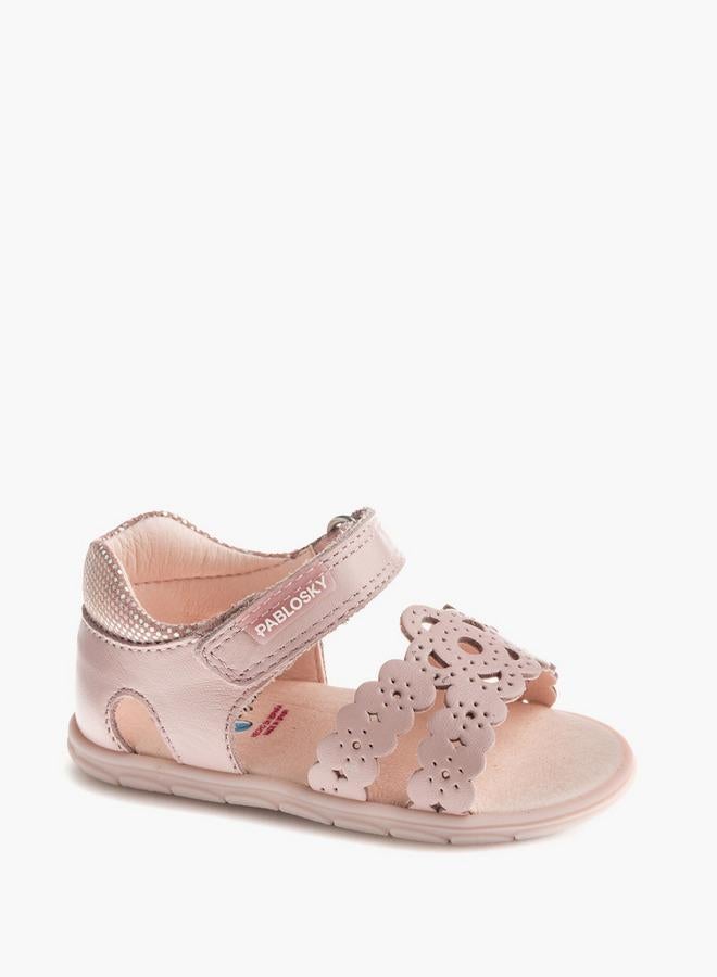 Pablosky Leather Strap Sandals With Hook & Loop Closure - Image 1