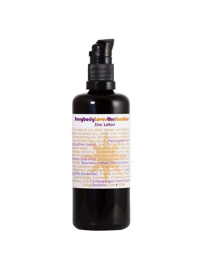 Organic Everybody Loves The Sunshine Body Lotion With Zinc Natural Plantbased Clean Beauty (3.4 Fl Oz 100 Ml)