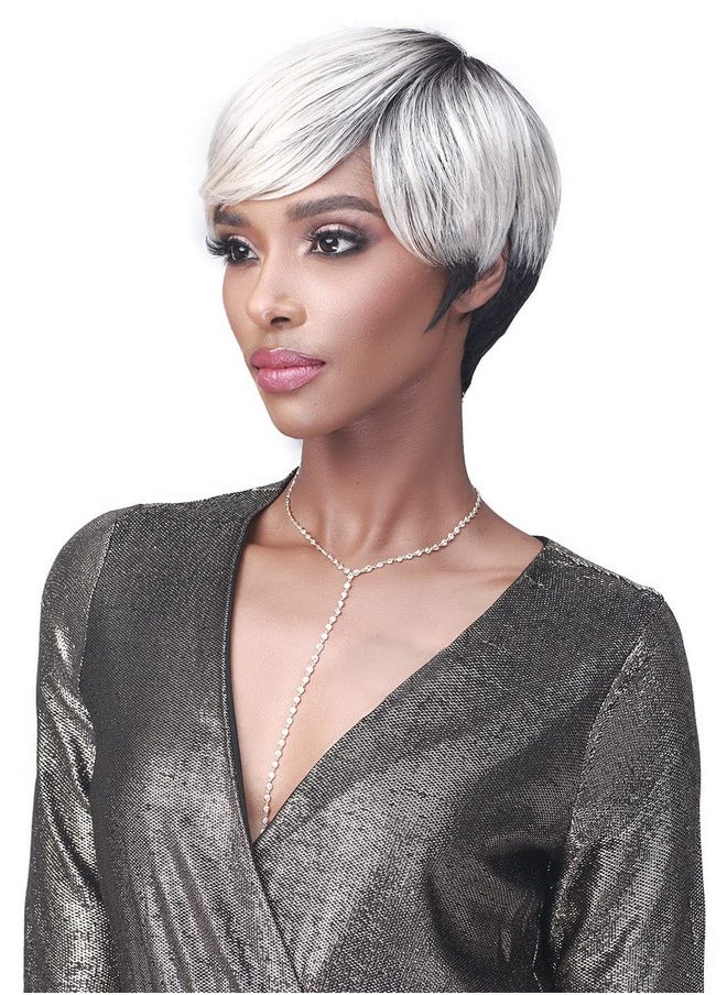 BOBBI BOSS Synthetic Hair Short Cut Style Wig M1053 Stephanie Procut Professional Salon Style Safe High Heat Styling (Dyat4/56)  - Image 1