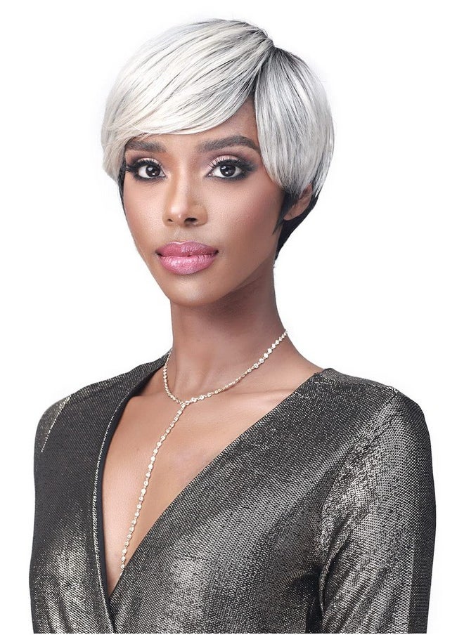 BOBBI BOSS Synthetic Hair Short Cut Style Wig M1053 Stephanie Procut Professional Salon Style Safe High Heat Styling (Dyat4/56)  - Image 3