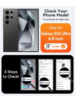 Designed for Samsung Galaxy S24 Ultra Case (2024), Full Camera Protection, Compatible with Magsafe, Translucent Matte Back Protective Phone Cover, Slim Thin Full Protection Phone Case Cover for Galaxy S24 Ultra, Black - view 2