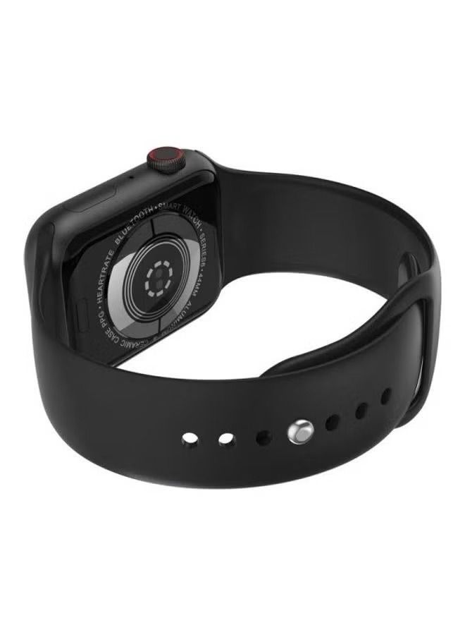 Metal And Silicone Touch Screen Full Square with Heart Rate Tracker Smart watch For Android / IOS black - Image 3