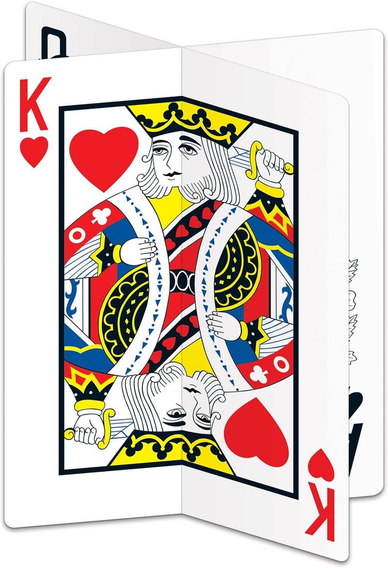 Beistle 4Pack 3D Playing Card Centerpieces Table Decorations for Casino Themed Parties Gatherings Game Night Decorations with Poker Cards 12 - Image 5