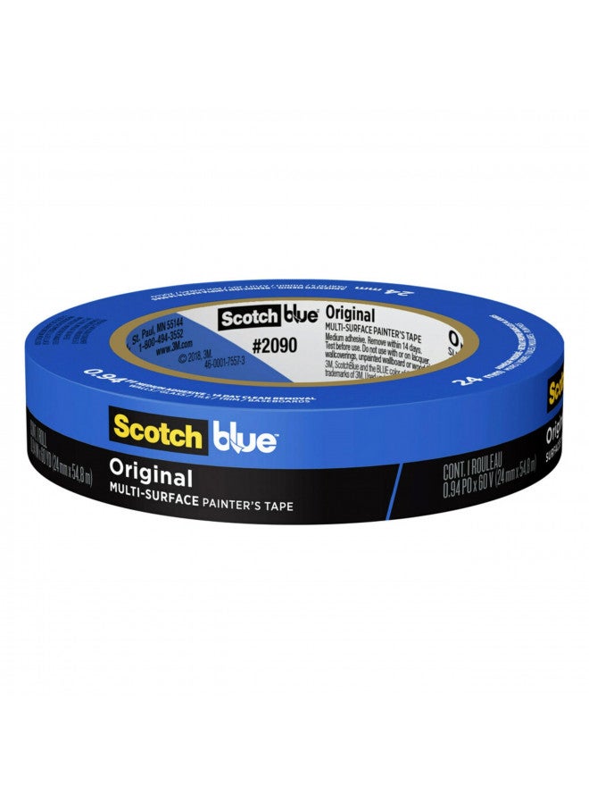 Scotch  ScotchBlue Original Multi-Surface Painter's Tape, Blue, Paint Tape Protects Surfaces and Removes Easily, Painting for Indoor Outdoor Use, 0.94 Inches x 60 Yards, 1 Roll  - Image 1