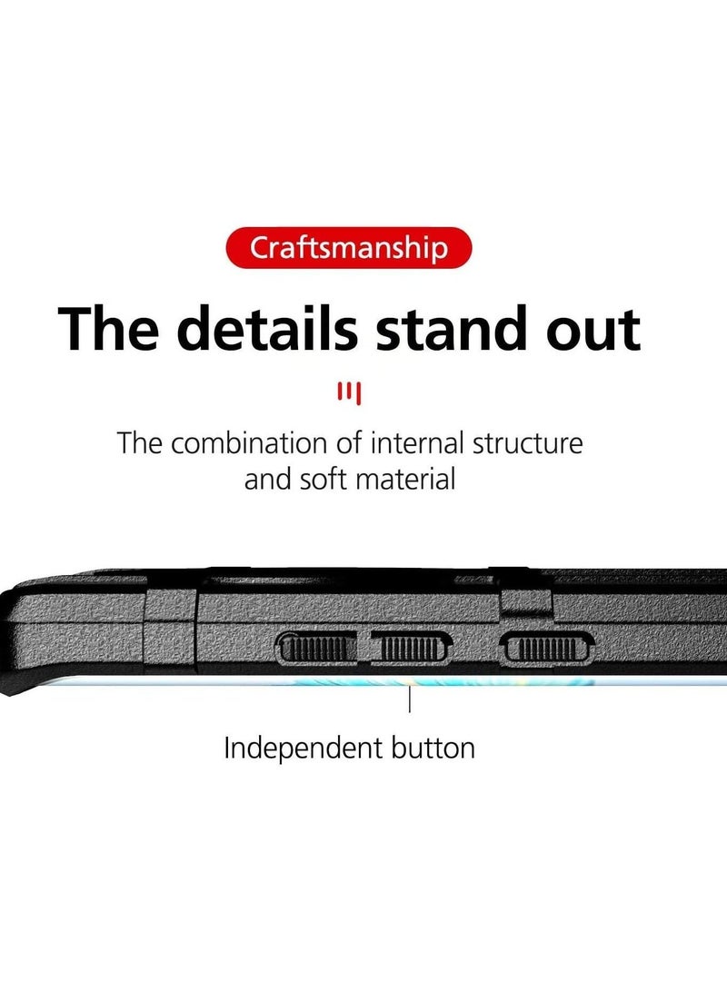 Muyixin غطاء حماية تكتيكي سميك من مادة TPU لهاتف Mate 40 Pro+ (أسود) - Image 5