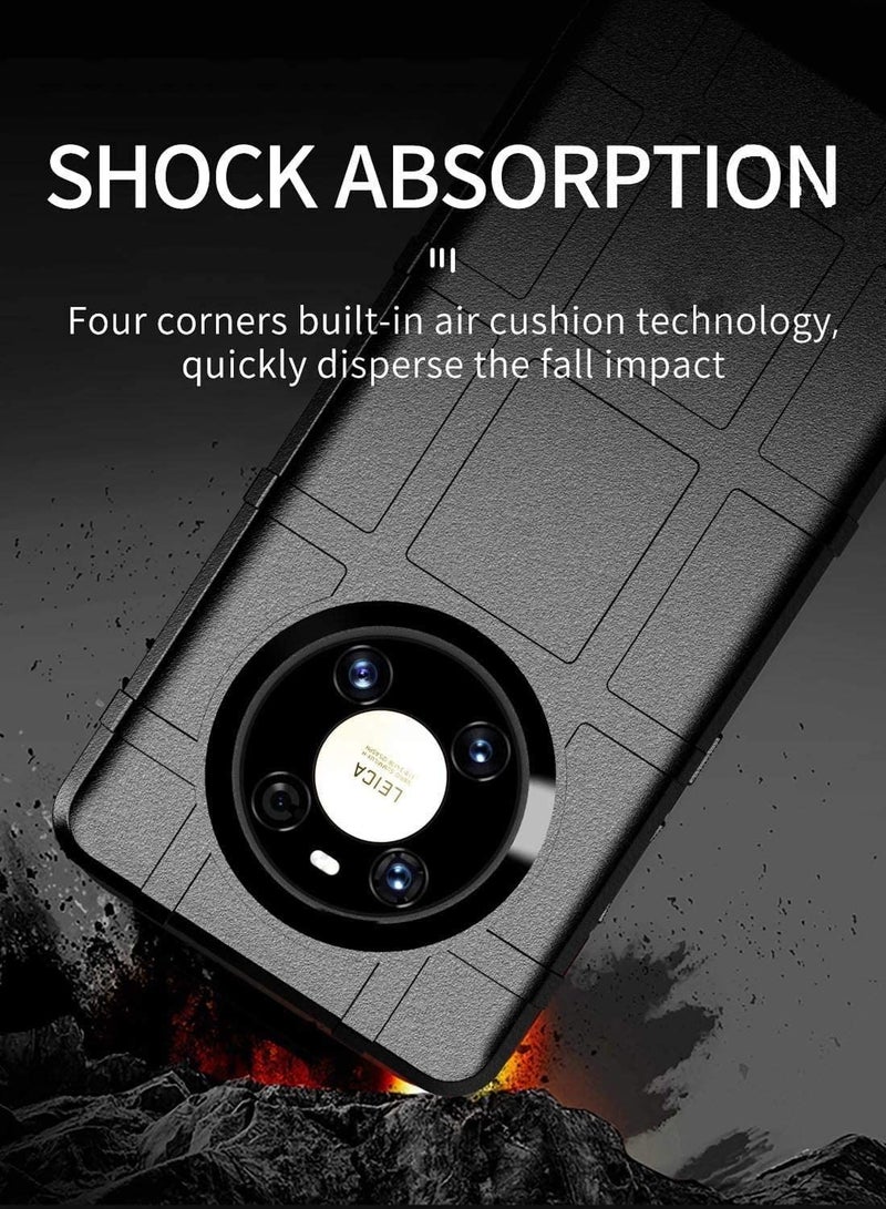 Muyixin غطاء حماية تكتيكي سميك من مادة TPU لهاتف Mate 40 Pro+ (أسود) - Image 2