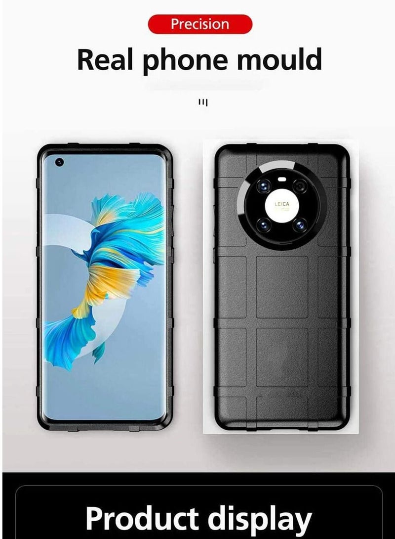 Muyixin غطاء حماية تكتيكي سميك من مادة TPU لهاتف Mate 40 Pro+ (أسود) - Image 4