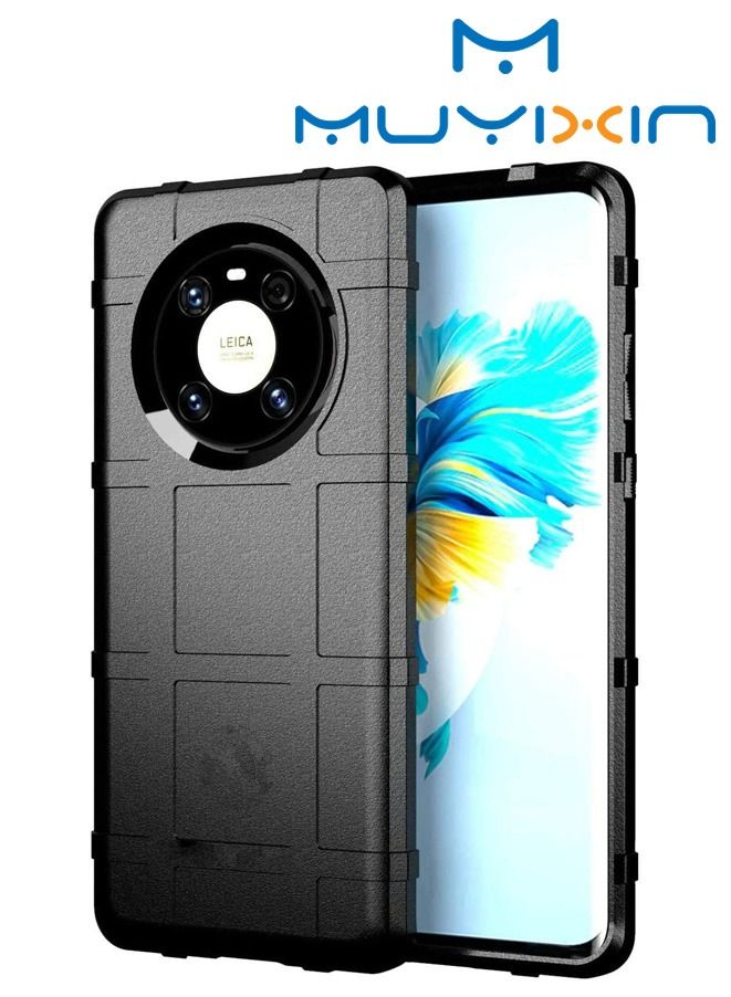 Muyixin غطاء حماية تكتيكي سميك من مادة TPU لهاتف Mate 40 Pro+ (أسود) - Image 1