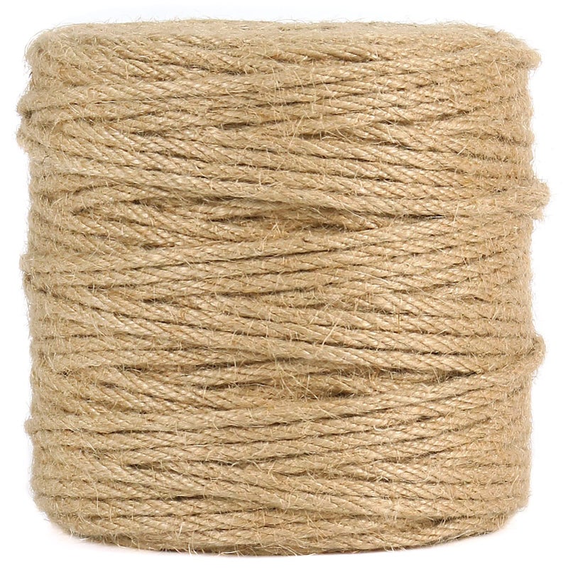 Vivifying 4mm Jute Twine 328 Feet 4 Ply Natural Strong Brown Jute Rope for Garden Plants Crafts Hanging and Decoration