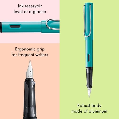 LAMY AL-star turmaline - Fountain Pen with ergonomic grip & polished steel nib in size F - lightweight aluminum body - including LAMY T 10 blue cartridge - Right-Handed - Image 5