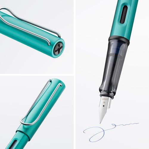 LAMY AL-star turmaline - Fountain Pen with ergonomic grip & polished steel nib in size F - lightweight aluminum body - including LAMY T 10 blue cartridge - Right-Handed - Image 4