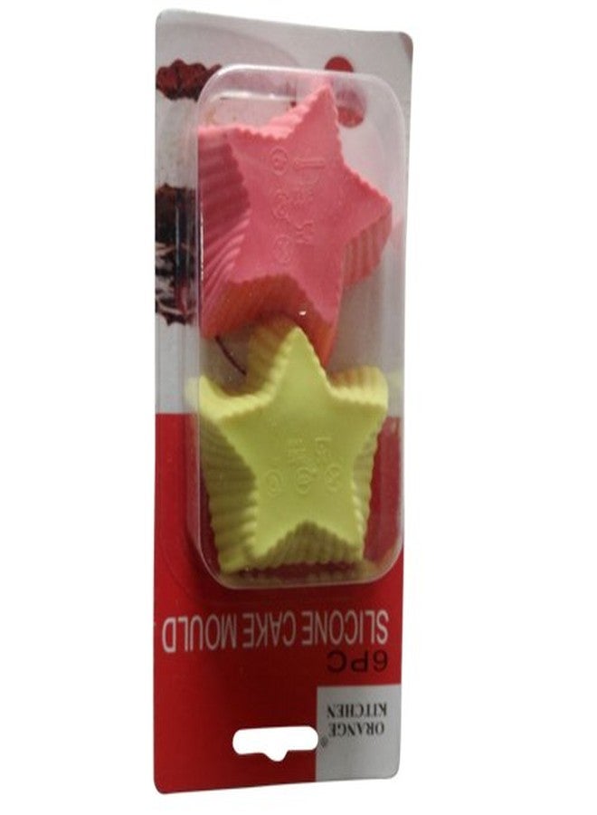 Funcart 6pcs/Set Star Shape Silicon Mould (2 Colors per Pack)