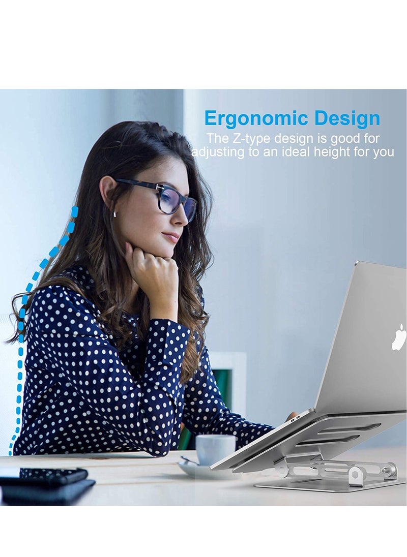 Generic - Adjustable Laptop Stand – Ergonomic Aluminum Laptop Mount with Heat Vent, Notebook Holder for Laptops Up to [Specify Size] - Image 1