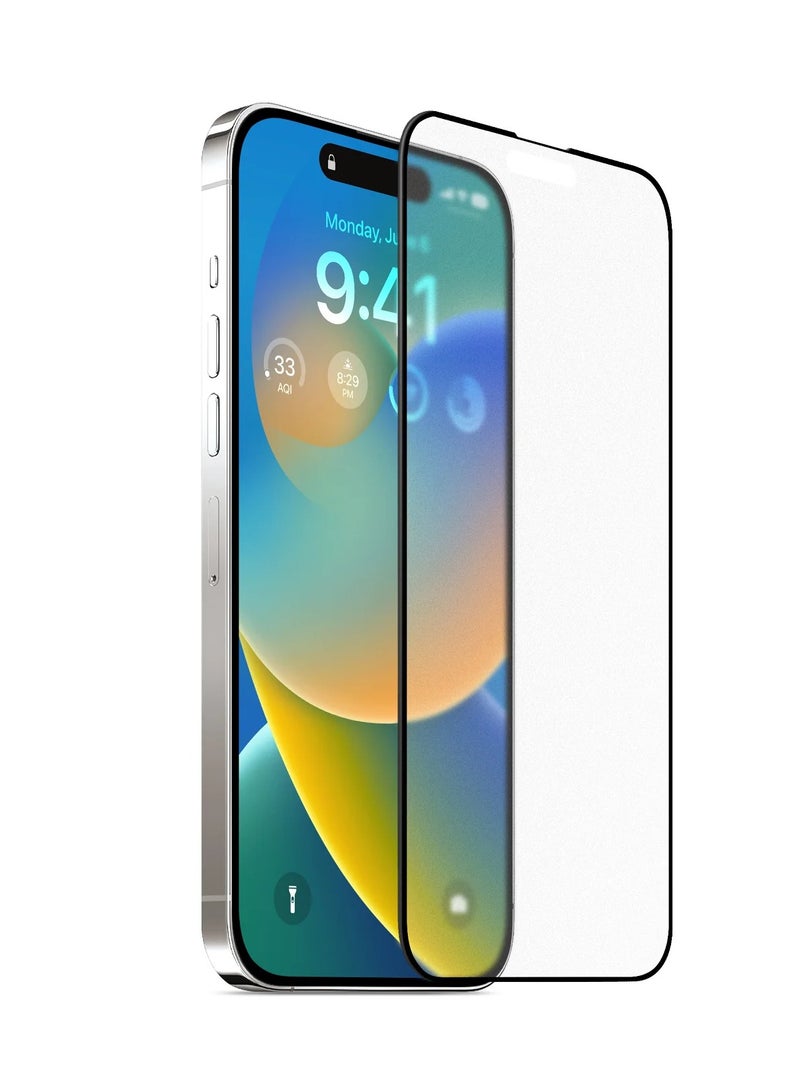 Bluw HD Tempered Glass for iPhone 15 Pro Max – Ultra Clear, 9H Hardness, Full Screen Protection